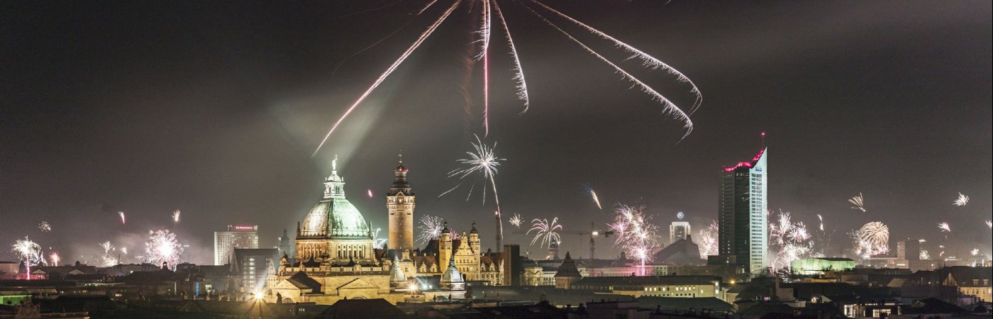 Feuerwerk über Leipzig